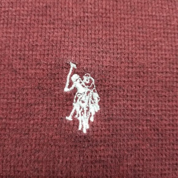 Us Polo Assn Sweater Mens Medium Red Pullover Crew Neck Casual Sweatshirt - Picture 5 of 9